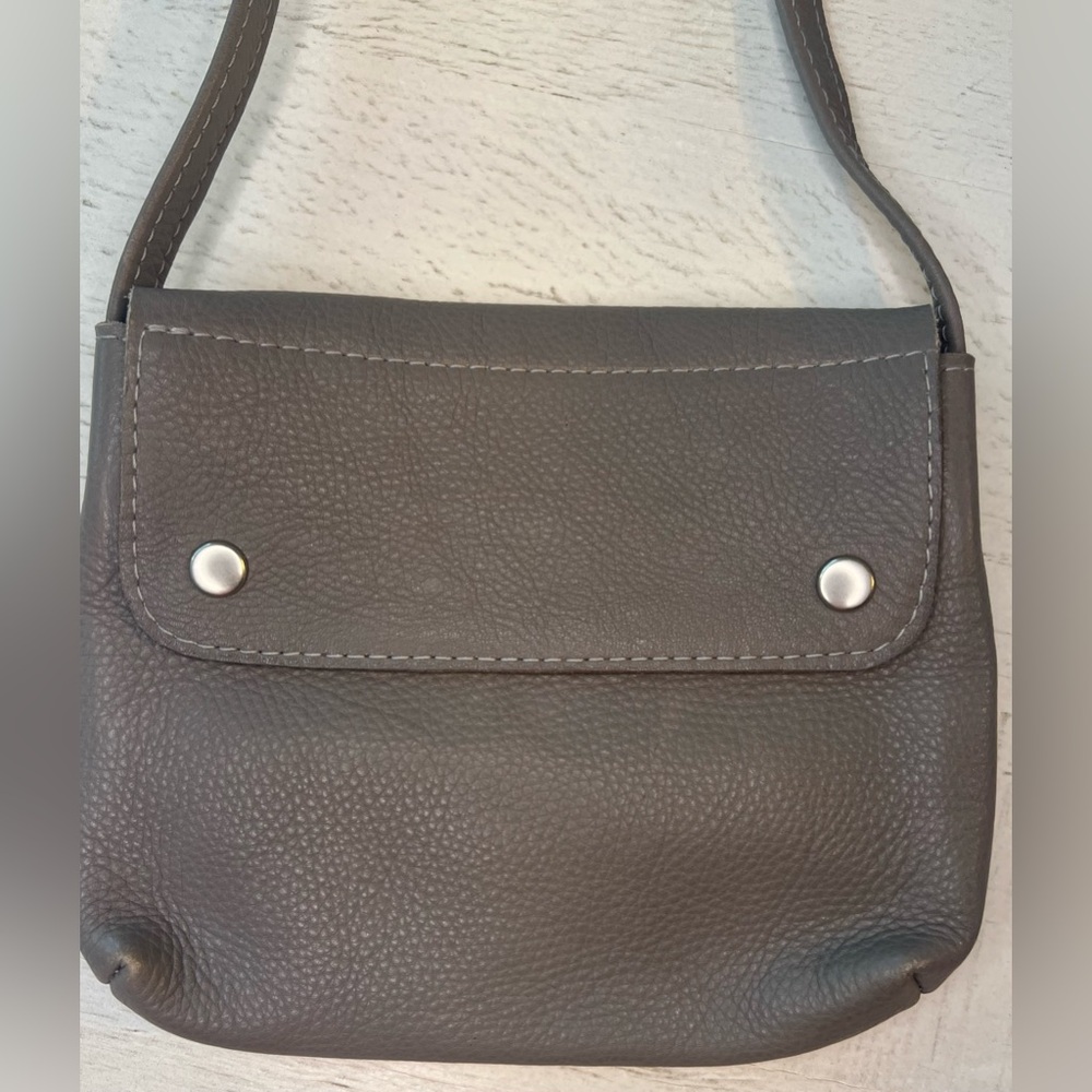 Alex Bender Grey Leather Shoulder Bag